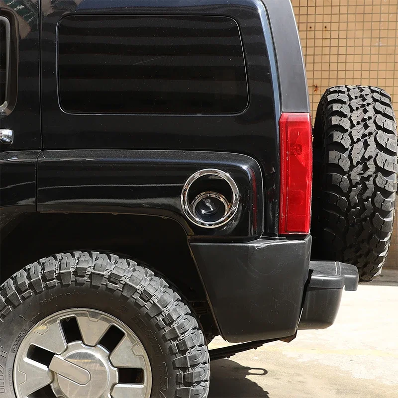 

For Hummer H3 2005-2009 ABS Matte black/Silver Carfuel tank Base Fuel Filler Cap Tank Cover Trim Sticker Car Accessories
