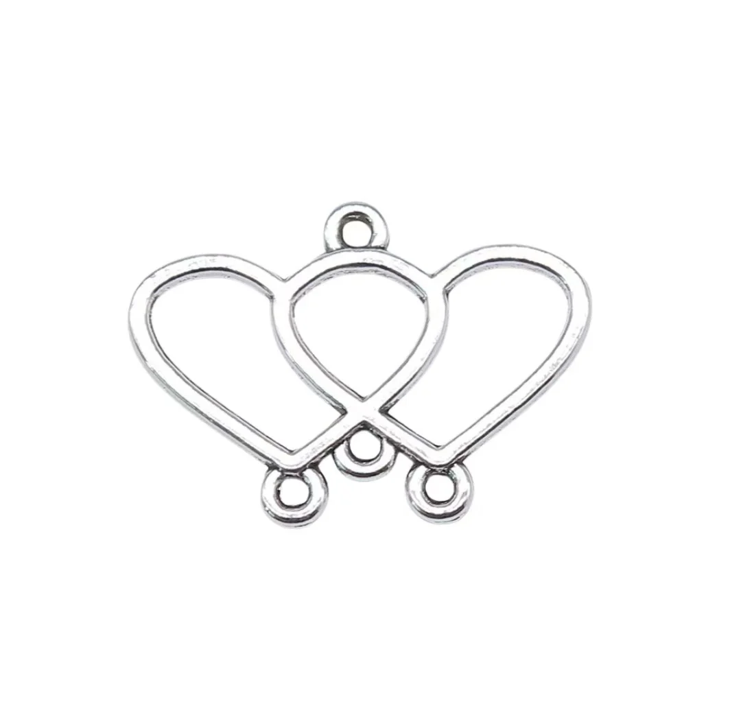 

50pcs 22x15mm Zinc alloy metal tibetan silver plated connector T1060 for jewelry making