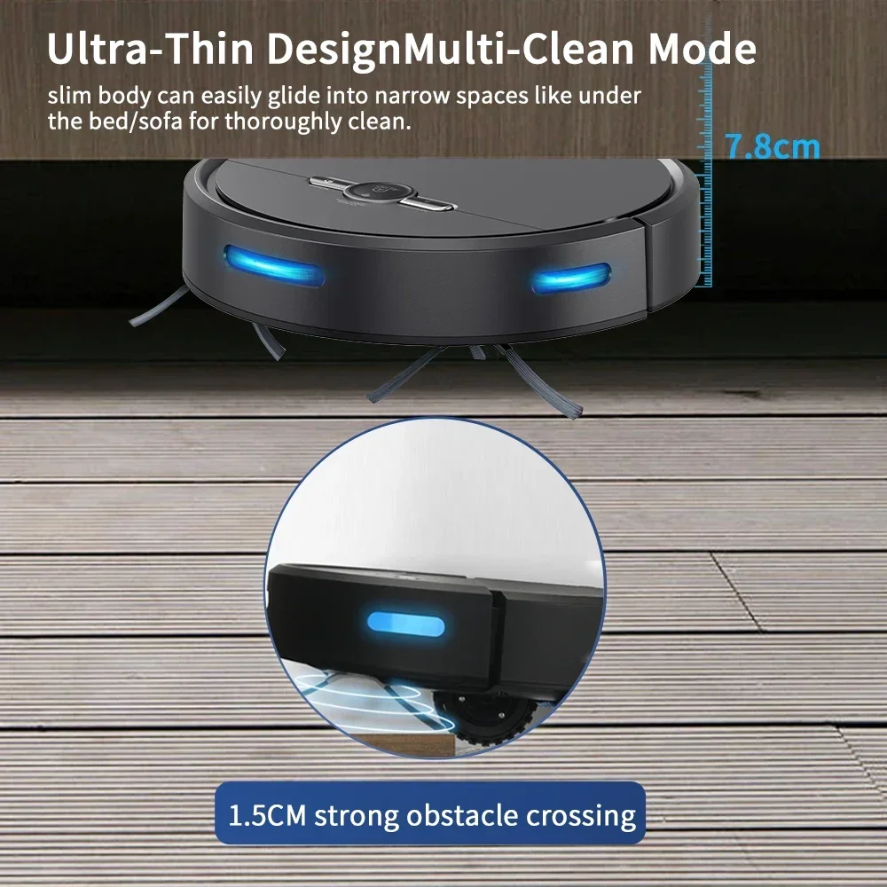 

In stock Tuya App Alex Control Robot Vacuum Cleaner with Wet Mopping Feature Auto-Charging Power Electric Sweeper Dry Wet Floor