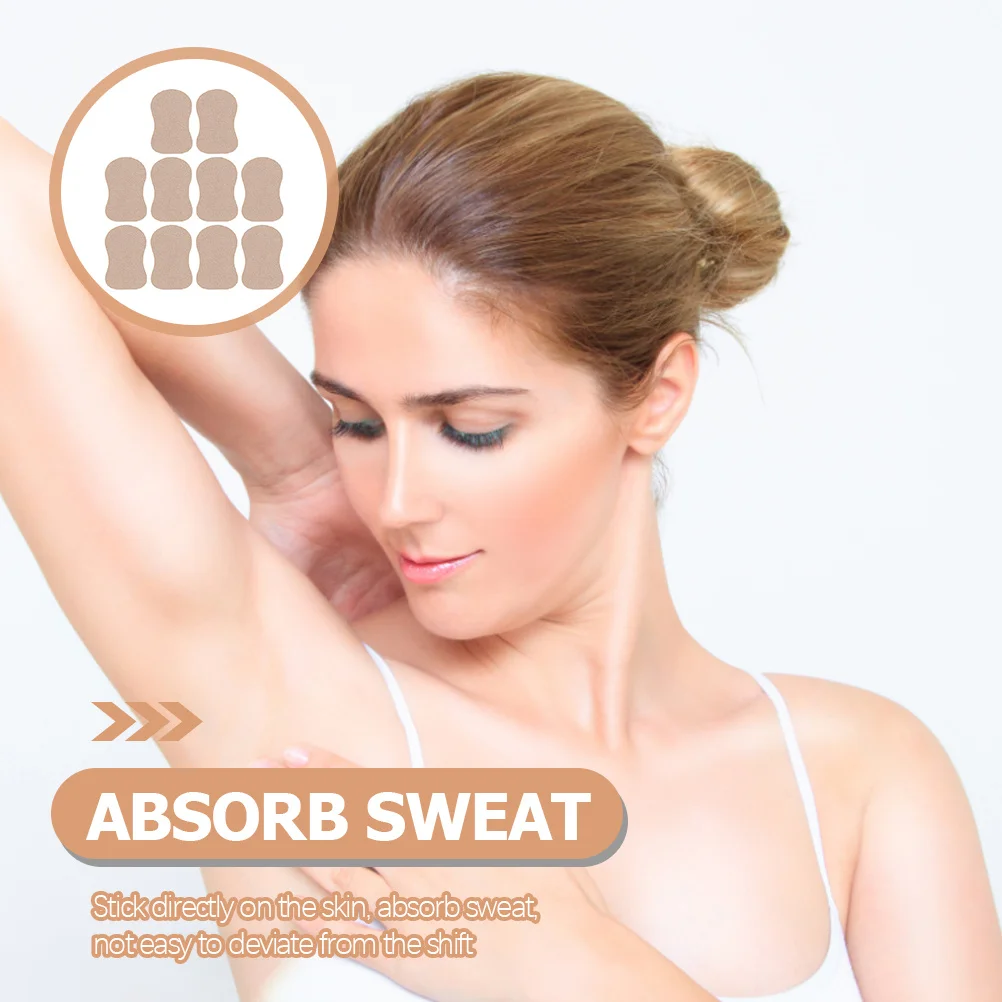 

10Pcs Underarm Sweat Pads Absorbent Discreet Adhesive Stay-Put Armpit Stickers for Men and Women Summer Sweat Proof Comfortable