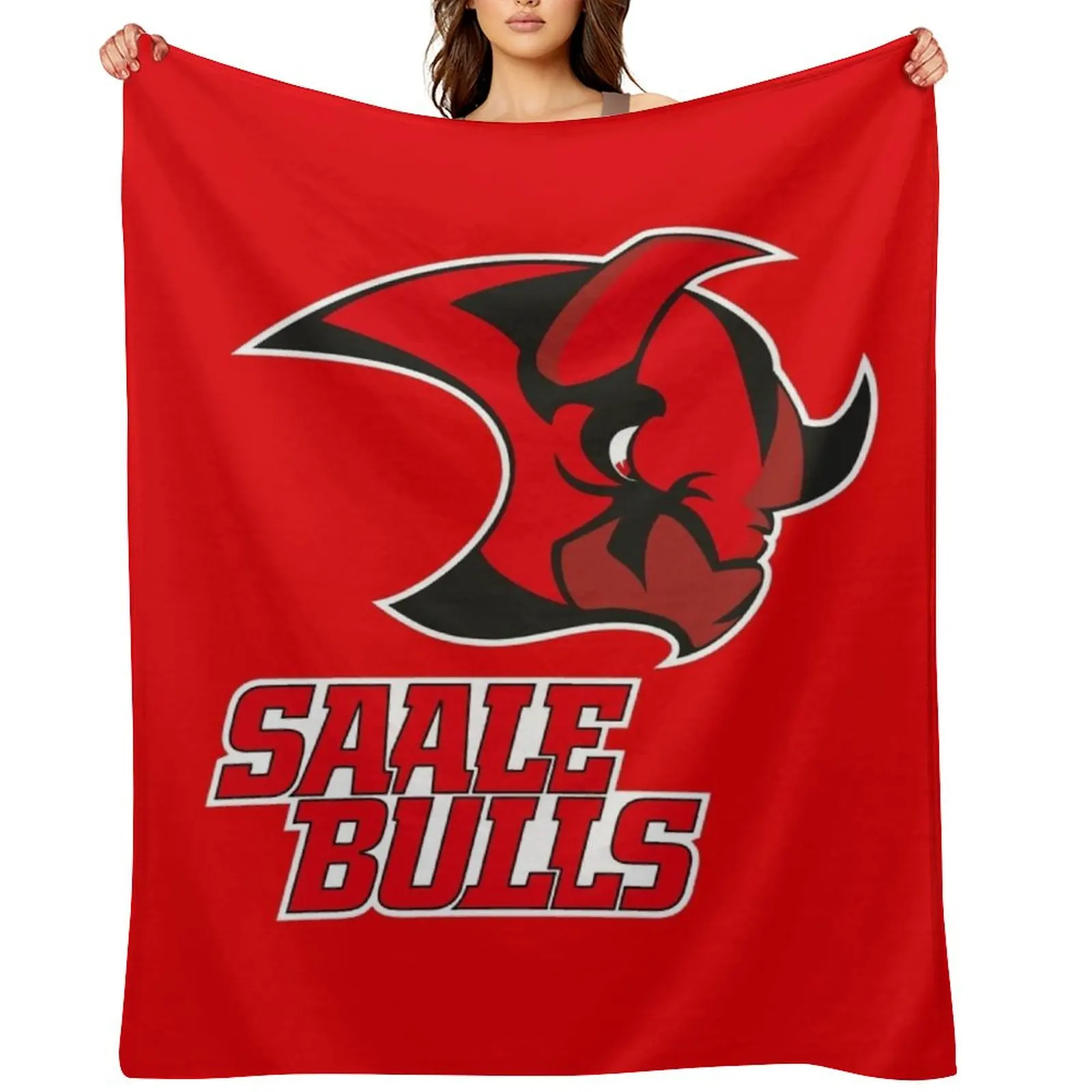 

Saale Bulls Halle Throw Blanket Flannel Fabric Decorative Beds Soft Plaid sofa bed Blankets
