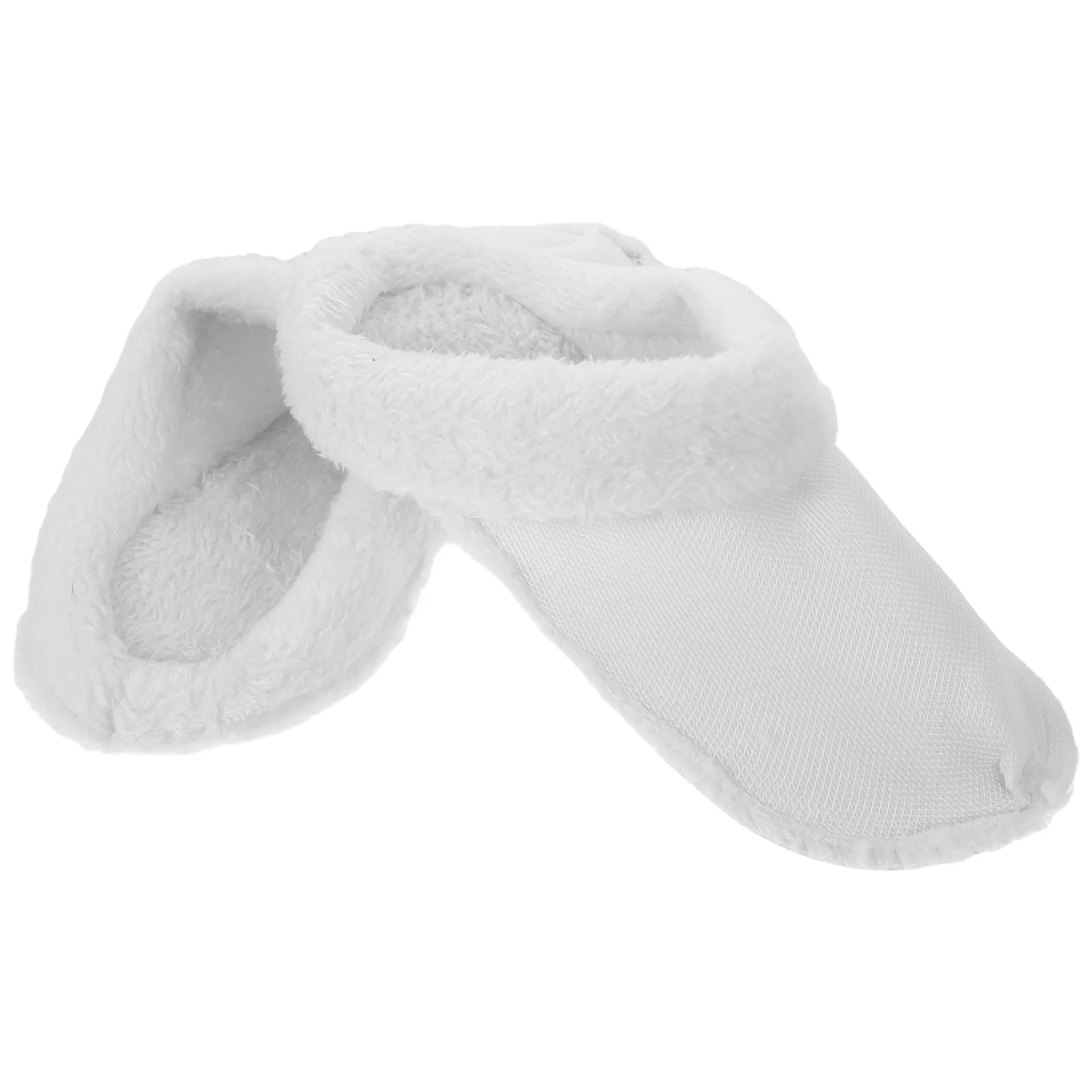 Scarpe con zoccoli invernali Sandali con copertura con foro in peluche Suola con fodera per acqua Zoccoli in cotone bianco Pantofole da interno per uomo