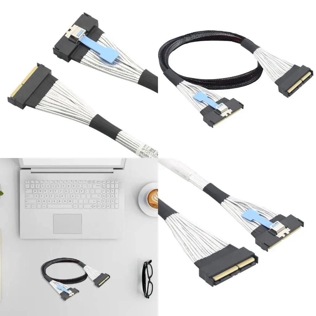 

652F Toolless SASs MCIO5.0 124P 16X Data Cable Fast Speed Transfer and Electromagnetic Interferences Prevention