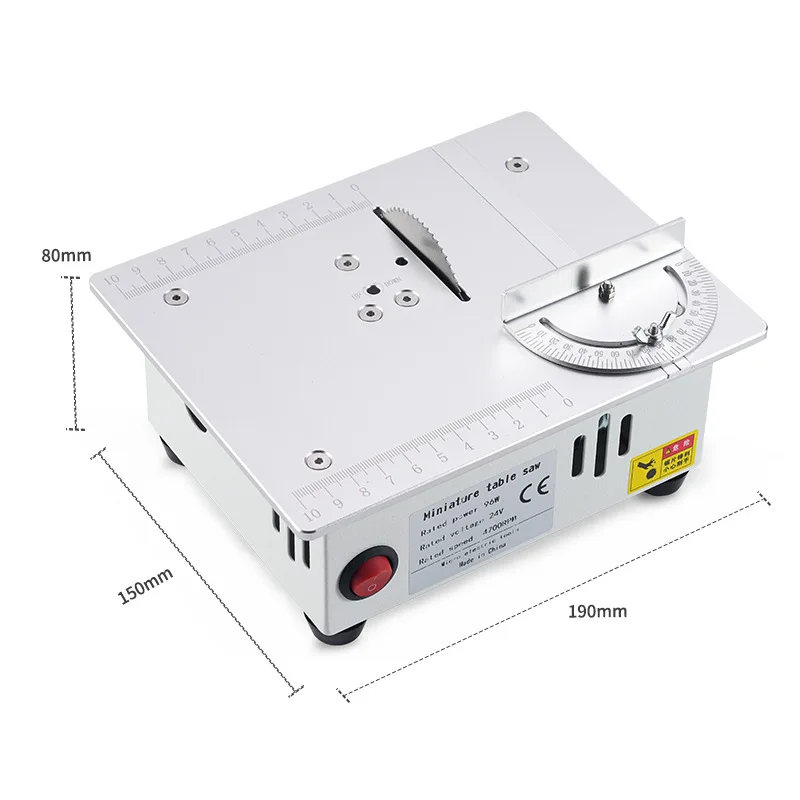 Desktop Mini Table Saw Aluminum Alloy Electric Precision DIY Small Woodworking Cutting Machine