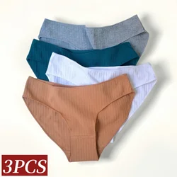 3Pcs/Set Cotton Panties Women Low Rise Underwear Breathable Female Underpants Women's Sexy Lingerie M-XL Seamless Briefs