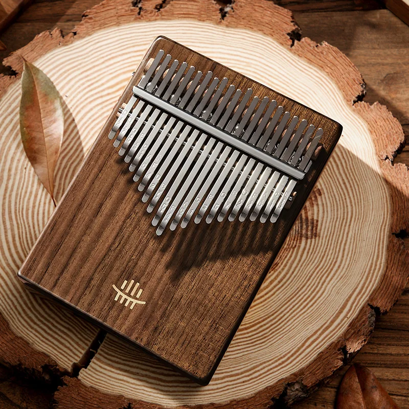 Hluru Professional Gloss Finish Kalimba 17 Key 21 Keys Resonator Thumb Piano Rosewood Finger Piano Box Mbira for Beginner - view 3