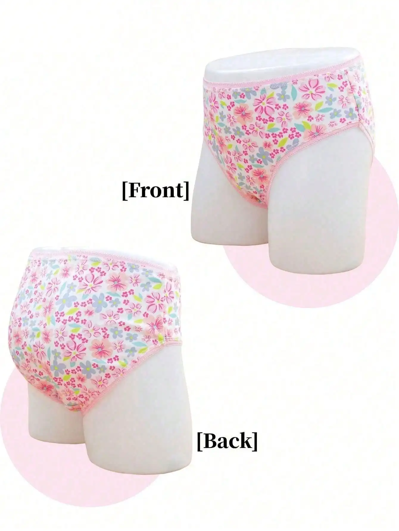 24 Pack Girls Unnderwear Cute Pink Hearts & Floral Design Cotton Underpants for Kids image 5