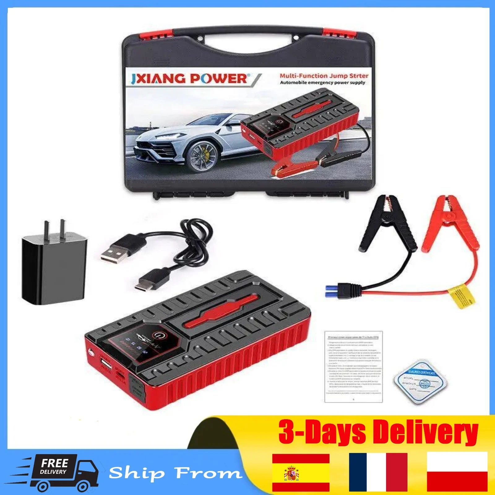 Power Bank Battery Charger for Petrol Cars 6.0L or Diesel Cars 4.0LCar Jump Starter Power Portable 49800mAh Booster Jumper Box