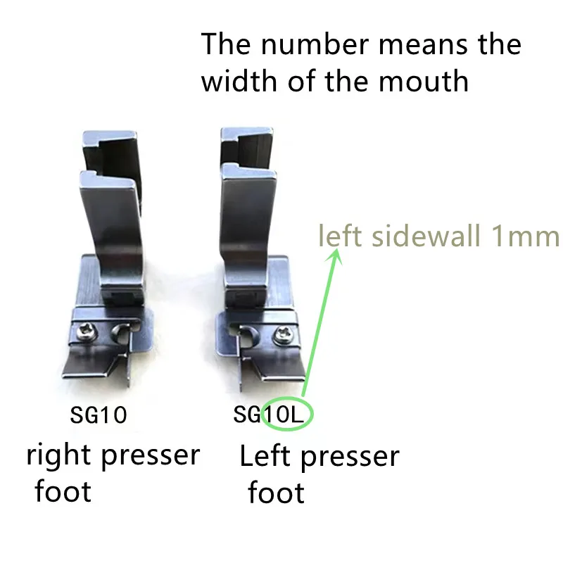 SG10 Imported Spring Belt Steel Sheet Seam Allowance Presser Foot SG60 Thin Material Anti-Wrinkle All-Steel Machine Flat Edge