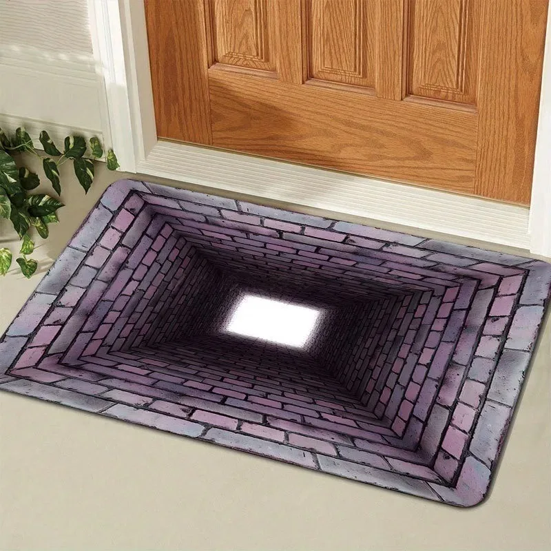 VIKAMA Three-Dimensional Visual Trap Bathroom Diatomite Water-Absorbent Floor Mat Entrance Door Mat Home Decor Summer