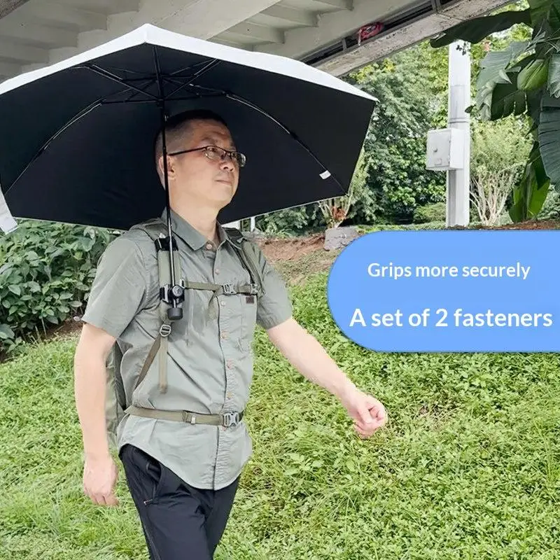 Backpack Umbrella Clip Handsfree Lightweight Outdoor Hiking Fixed Umbrella Holding Device For Easy Trekking▪