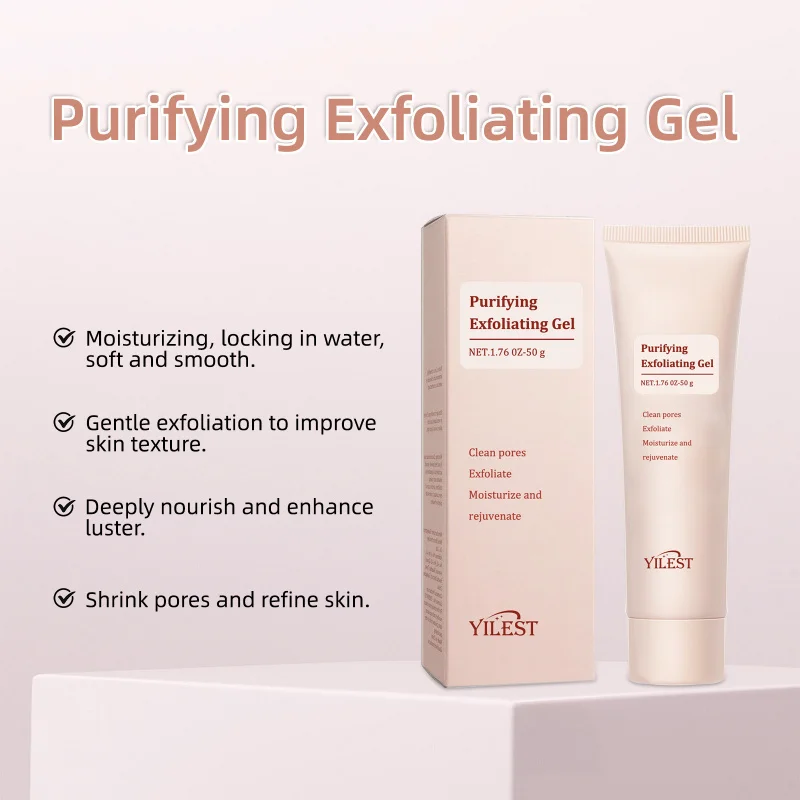 

50g Deep Cleansing Pore Exfoliant Gel Remove Dead Skin Facial Cleanser Refreshing Hydrating Gentle Gel For Clear Smooth Skin