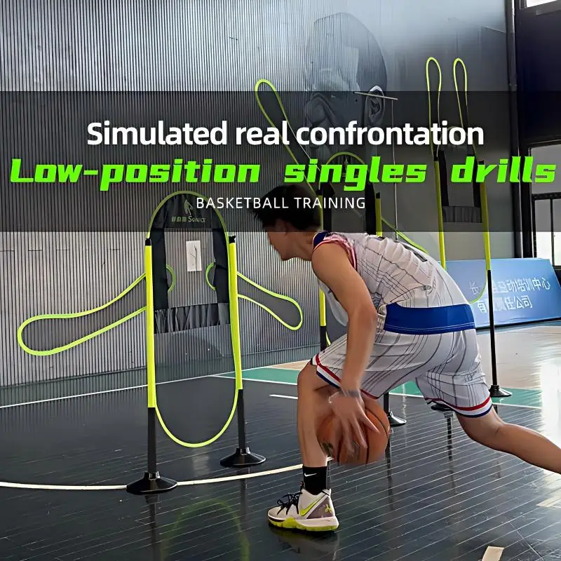 Height Adjustable Collapsible Basketball Defender Dummy Custom Training Net Obstacle Basketball Training Equipment