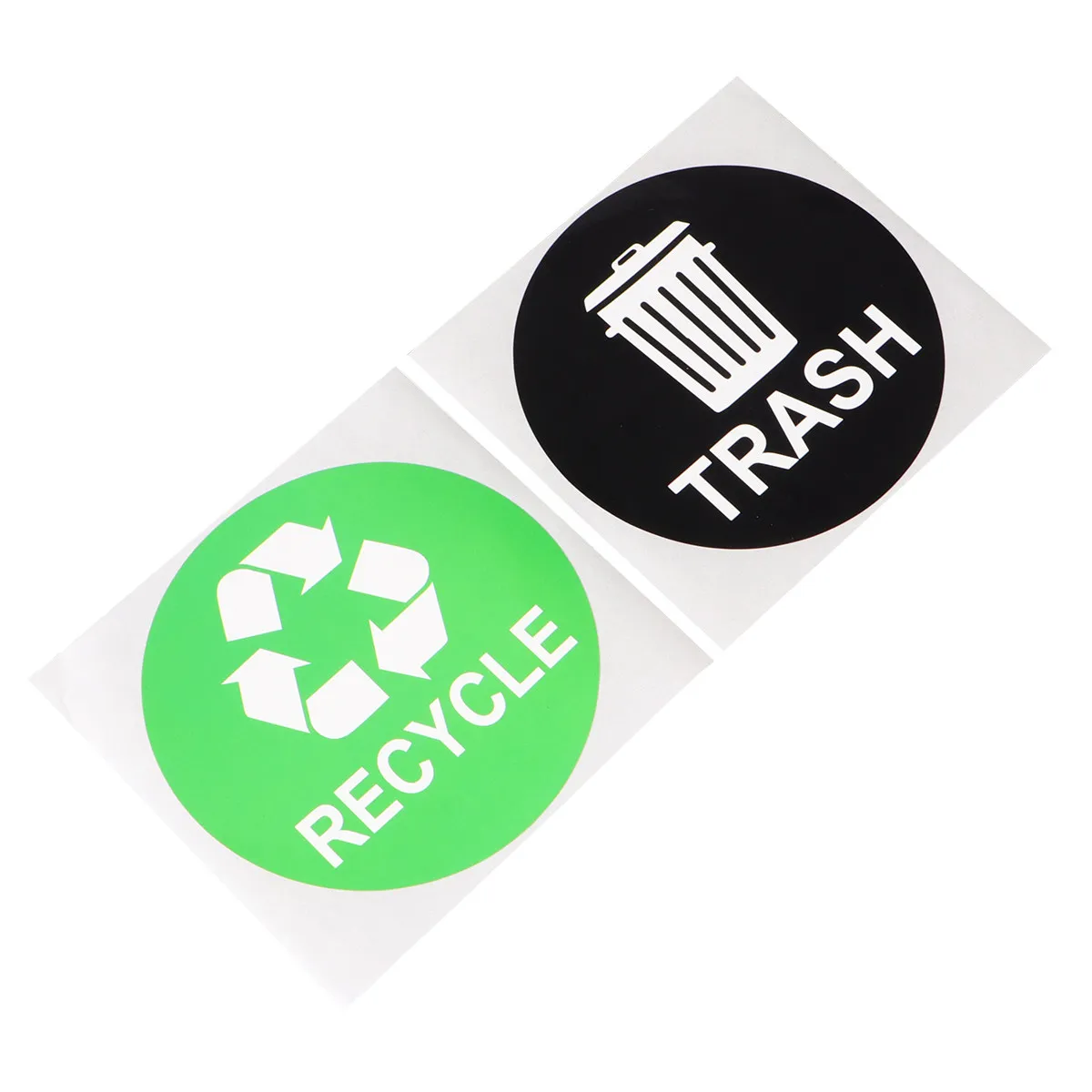 

8Pcs Recycling Bin Sticker Visible Lettering Design Adheres to Glass Plastic Steel Drywall Reusable Waterproof PVC Decal Label