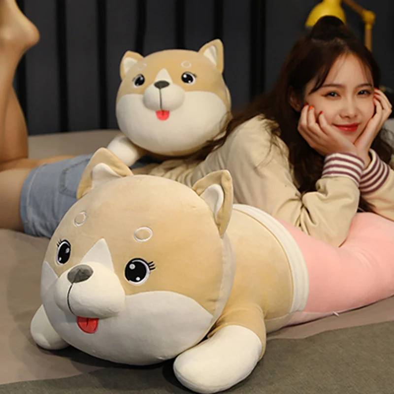 Adorável filhote de cachorro boneca de pelúcia macio brinquedo de pelúcia crianças abraçando travesseiro presente de aniversário para meninos meninas