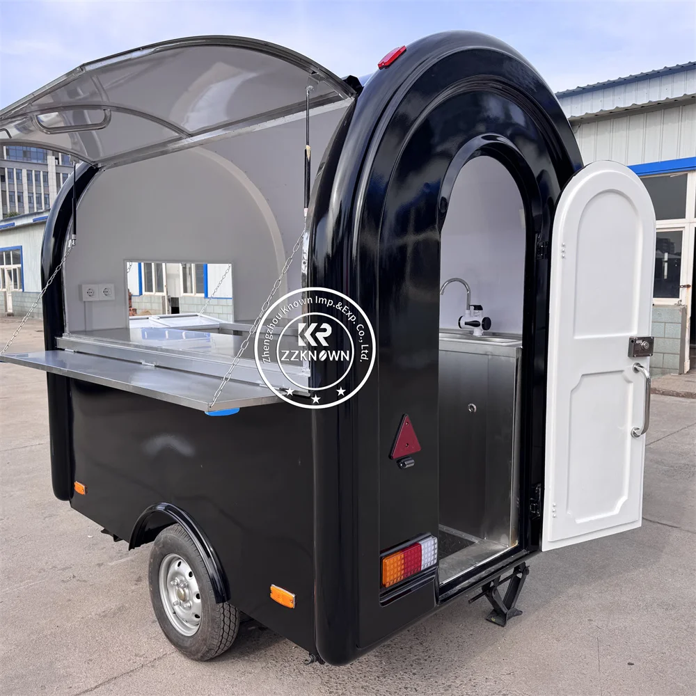 

Customized Dining Pizza Oven Mini Food Truck Ice Cream Hot Dog Cart Churros Food Trailer With Full Kitchen