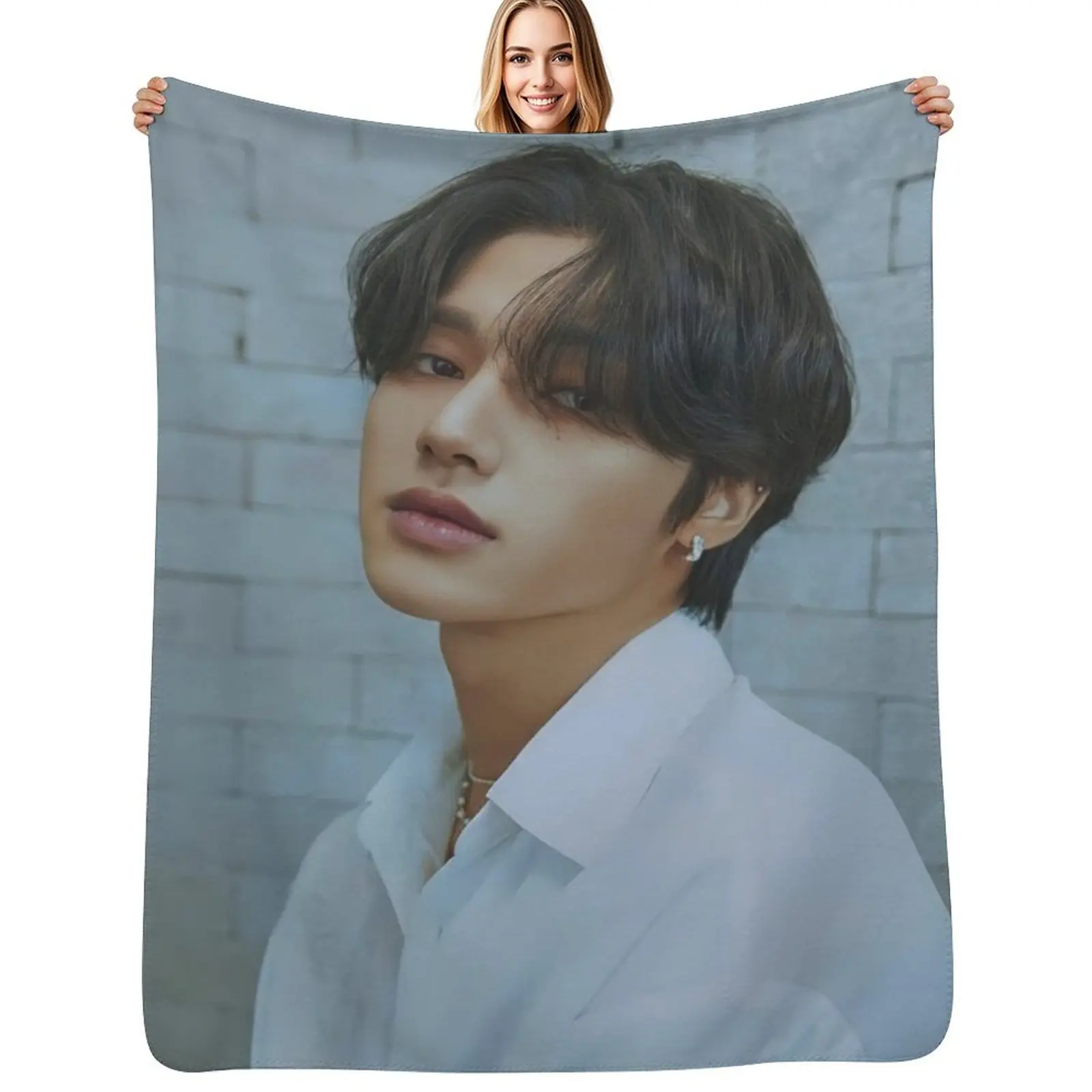 

Wooyoung Throw Blanket Custom wednesday Sofa Moving Blankets
