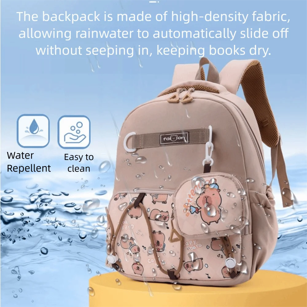 Large Capacity Cute Kids Backpacks Adjustable Straps Zipper Double Shoulder Bag Fashionable Lightweight Cartoon Nursery Backpack