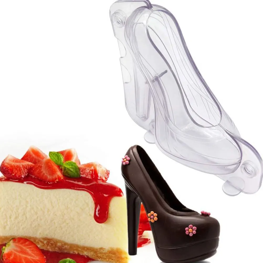 

1 set 1 Set High Heel Shoe Chocolate Mold Transparent Baking Tool For Fondant Sugar Candy Cake Kitchen Supplies Plastic Molds