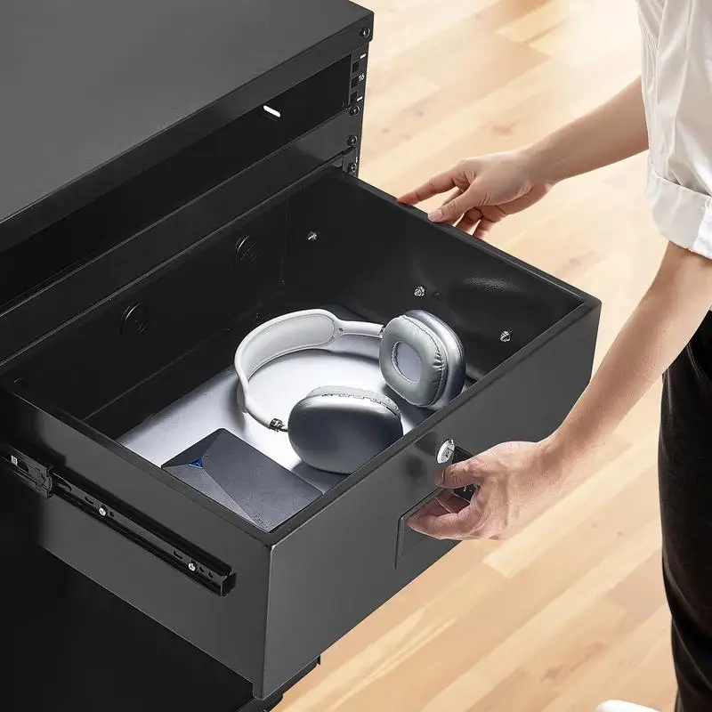 Tiroir de rack 4U, 22,68 kg, armoire serveur verrouillable, tiroir coulissant avec serrure et trous de gestion des câbles, pour armoire réseau 482 mm, rack AV ou armoire de serveur