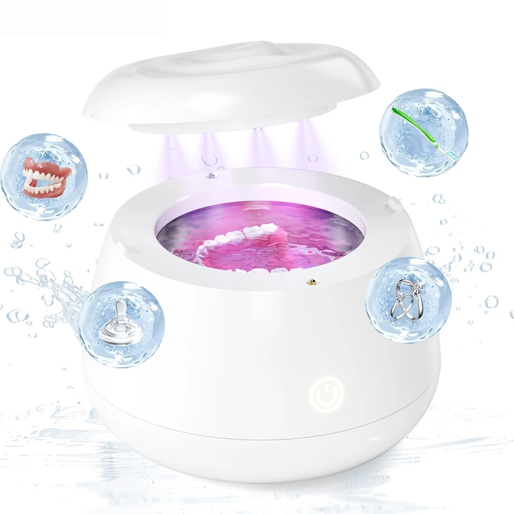 KUNPHY 新超音波 UV クリーナー歯科助手義歯バス脈動クリーニングキットジュエリー入れ歯アライナーリテーナー