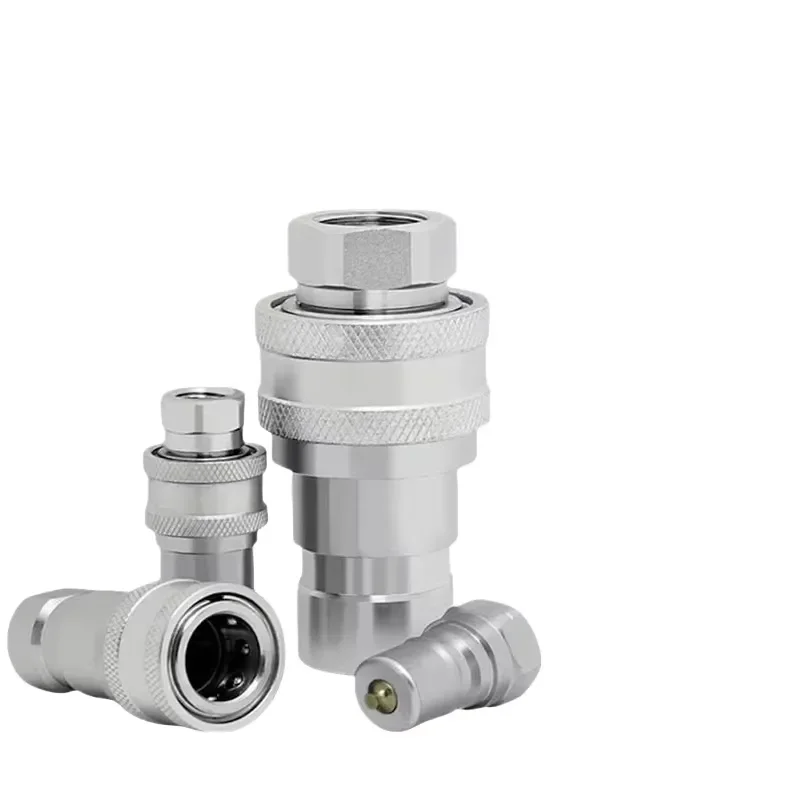 Factory ISO-B internal thread quick exchange carbon steel galvanized opening and closing hydraulic quick connector NPT US