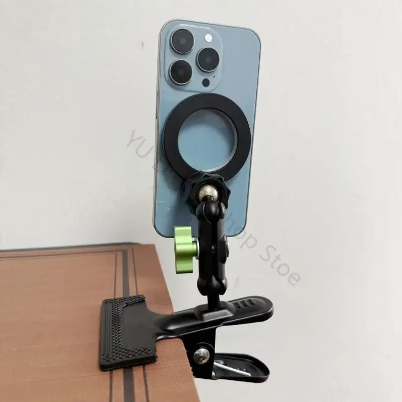 96BA Magnetische Telefonhalterung, 360 Grad drehbarer Klemmhalter, universeller Metallständer – Detail 4
