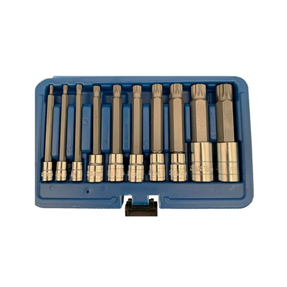 

10-Pack Triple Spline Driver Socket Set 1/4In 3/8In 1/2In Tamper Resistant Long Reach Machine Repair Auto Tools