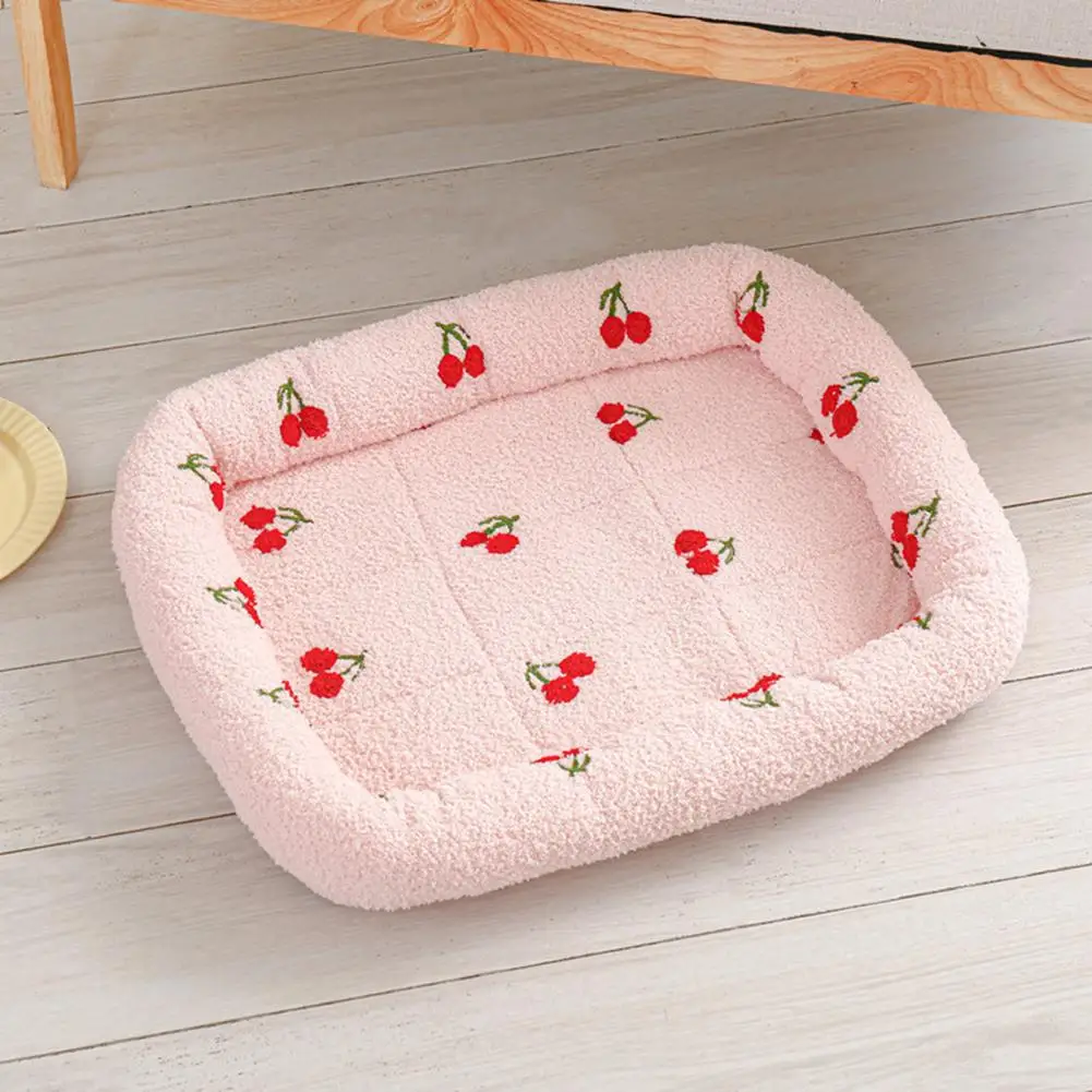 Dog Bed Thick Breathable Soft Comfortable Kitten Mat Lovely Reusable Washable Puppy Square Kennels Pet Supplies For Household