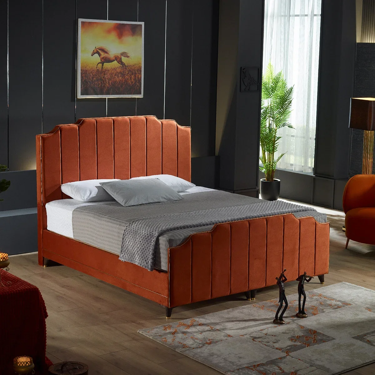 European luxury modern wooden bed cover with hydraulic ottoman system mattress headboard base and bedside table large single siz