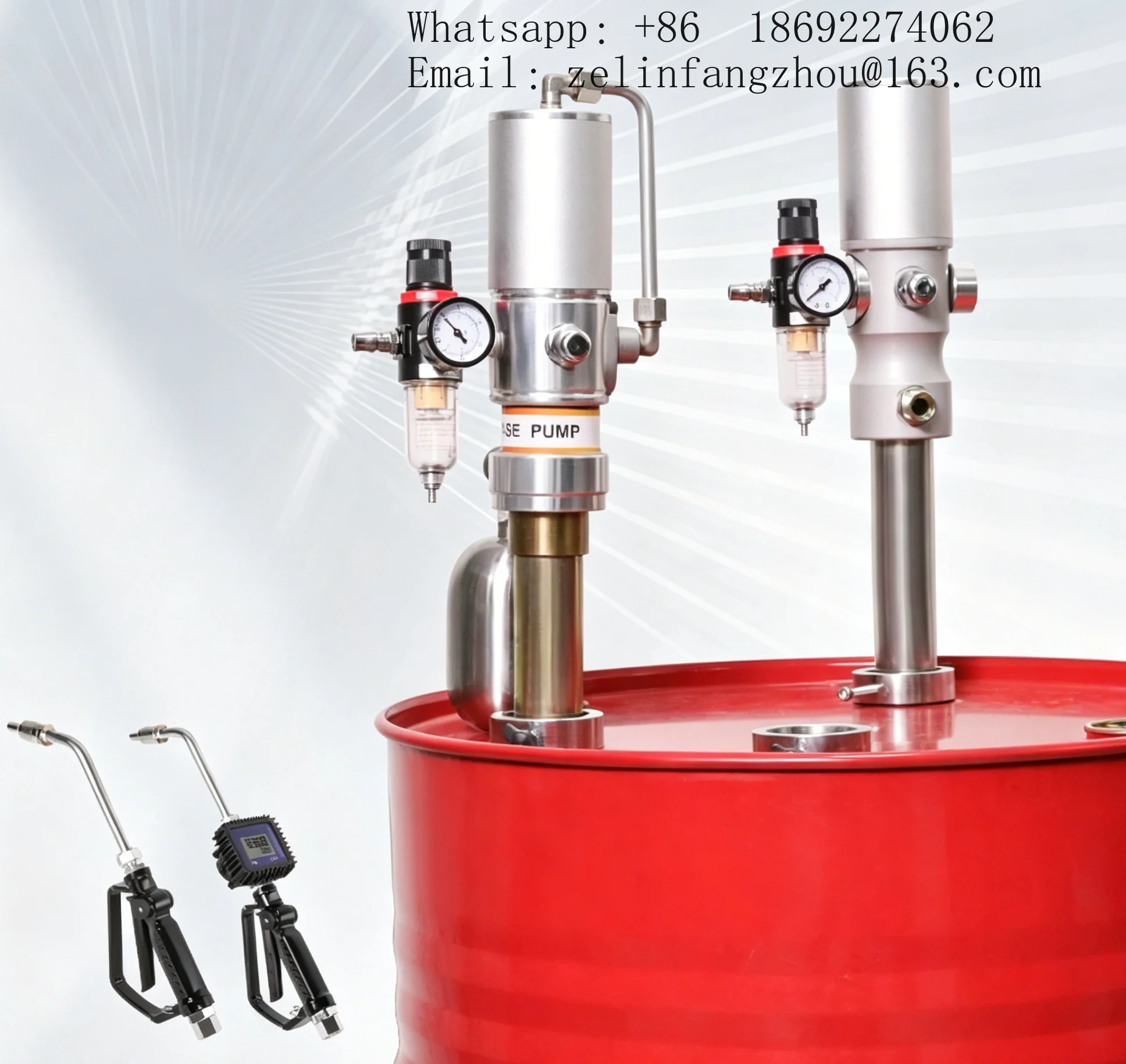 Vertical Pneumatic Barrel Oil Pump Stainless Steel High Pressure 8-10L Min Portable Drum Pump Oil Transfer Heavy Duty