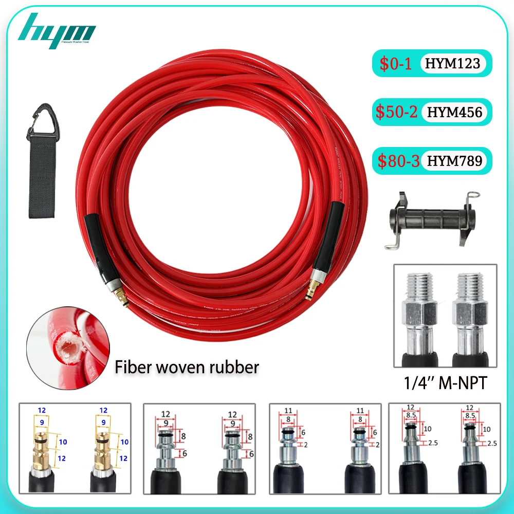 

Five adapters to choose from 0.5-40M Spray high-pressure cleaning tube Car wash hose for Karcher/Lavor/Patriot/Karcher/Bosch