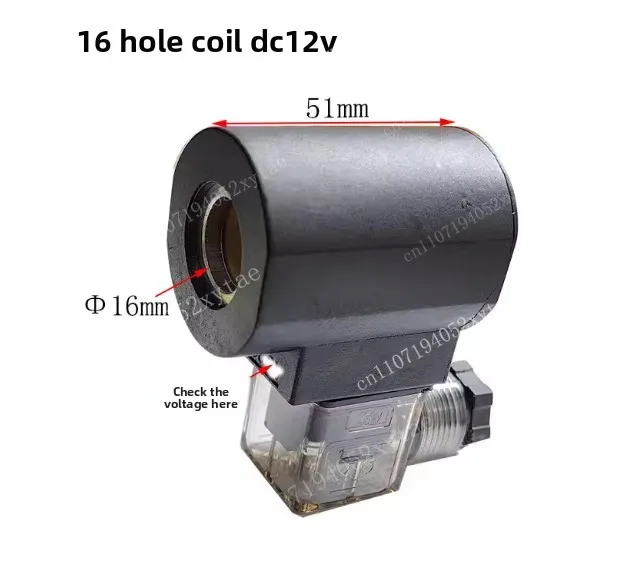 Hydraulic solenoid valve coil dc24v dc voltage ac ac220v full copper core inner hole 16 thread insertion