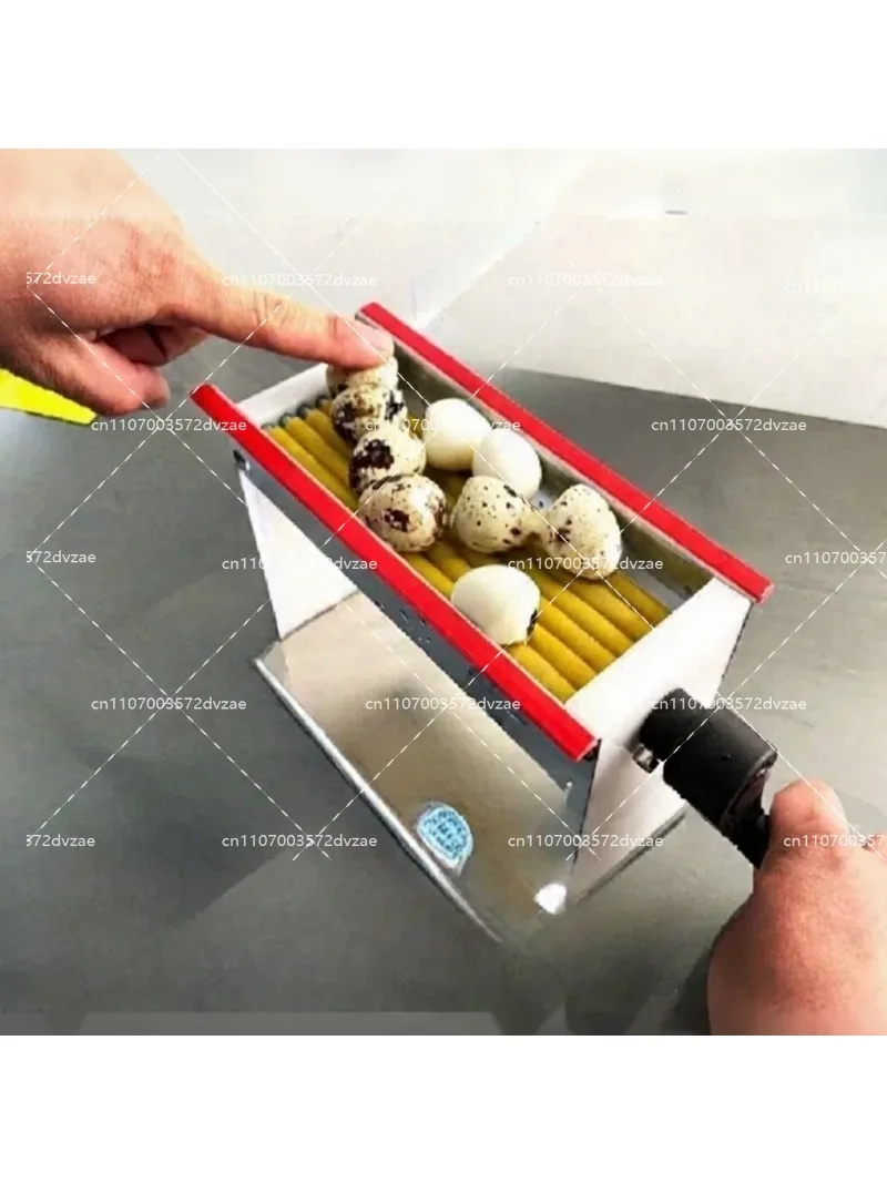 Hand-cranked Quail Egg Shelling Machine, Semi-Automatic Small Peeling Tool for Household Use