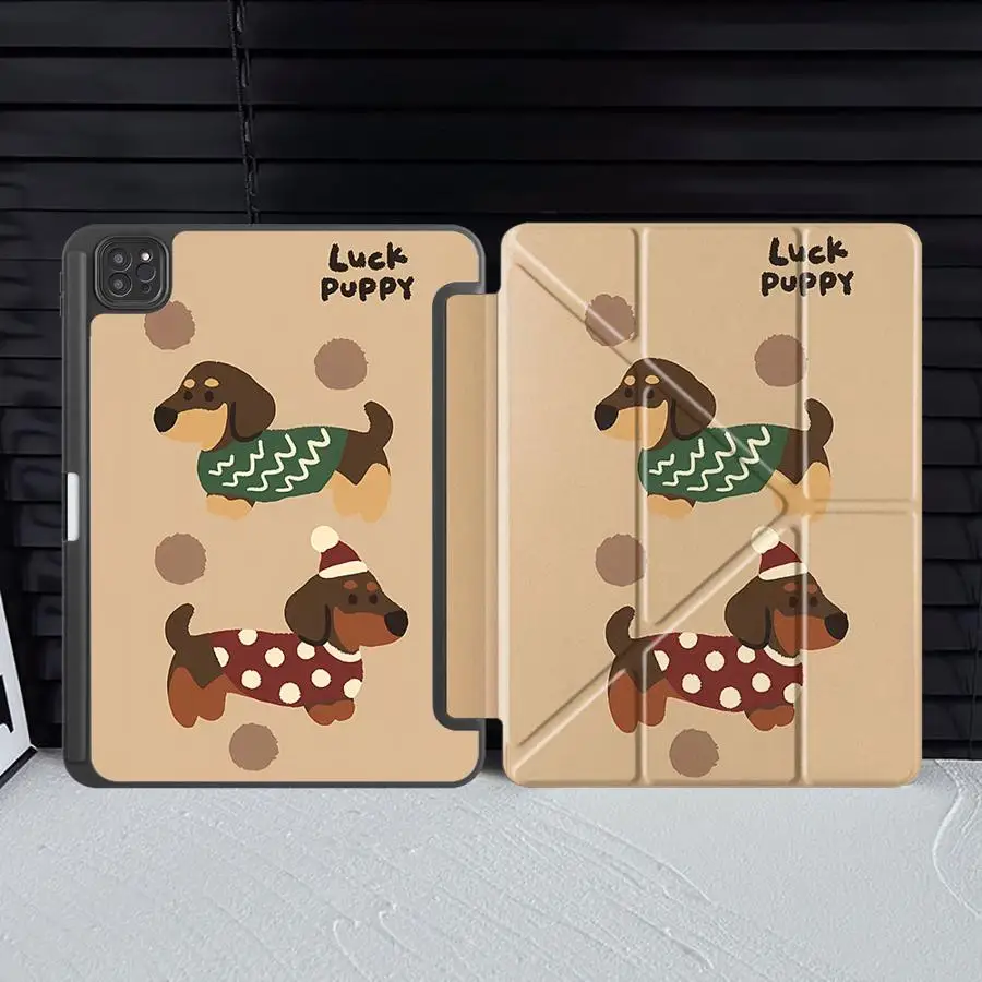 Cute Dog Cool Tablet Case For iPad Air 4 5 M3 M2 1 2 M4 11inch Mini 6 7 Pro 2025 Pro 11th 10th 9th 8th 7th 12.9inch Holder Cover