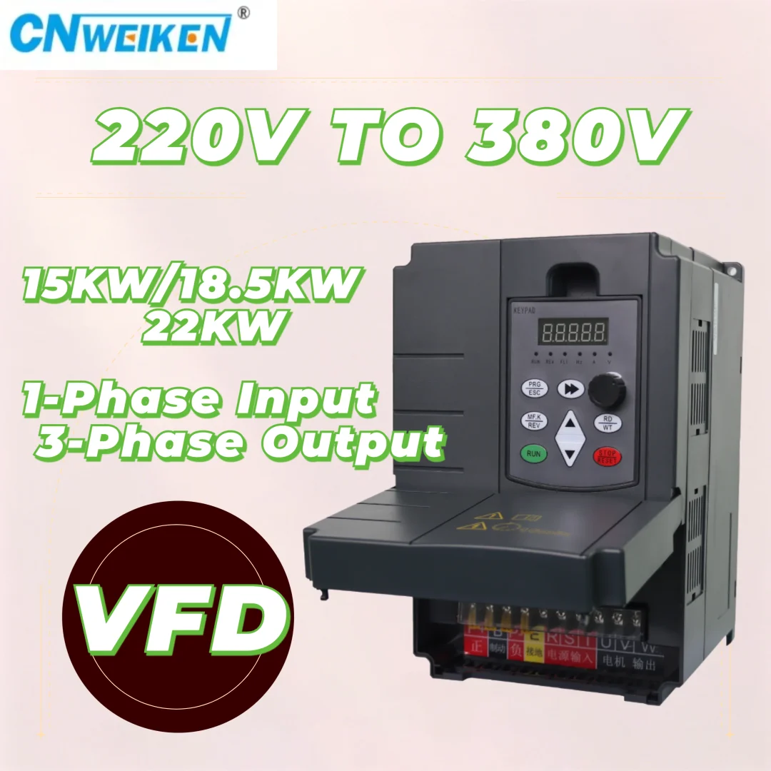 Frequency Inverter 220v to 380v 415V 22kw VFD Variable Frequency inverter control Variable Frequency Drive For 3 phase Motor
