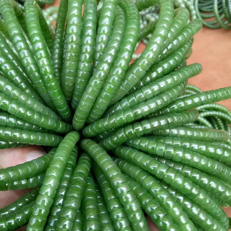 

Русская яшма Хэтянь Нефритовый браслет прямого огранки в старом стиле из бисера