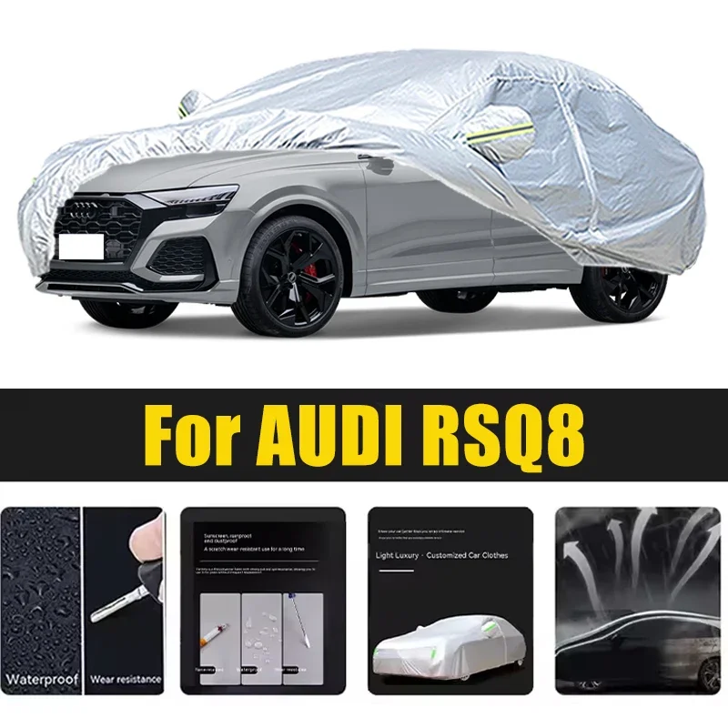 

For AUDI RSQ8 Car Cover Outdoor Protection Covers Snow Sunshade Waterproof Dustproof Exterior UV Car Accessories Auto
