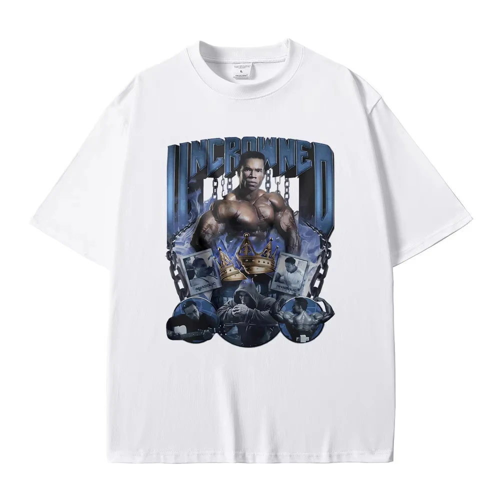 Uncrowned Kevin Levrone Pump Cover Graphic Print T Shirt Funny Men Women Fitness Gym Oversized Tshirt Male Pure Cotton T-shirts