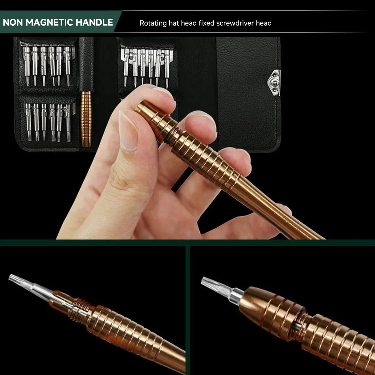 25 in 1 Mini Precision Screwdriver Non-magnet Set Electronic Torx Screwdriver Opening Repair Tools Kit For iPhone Camera Watch