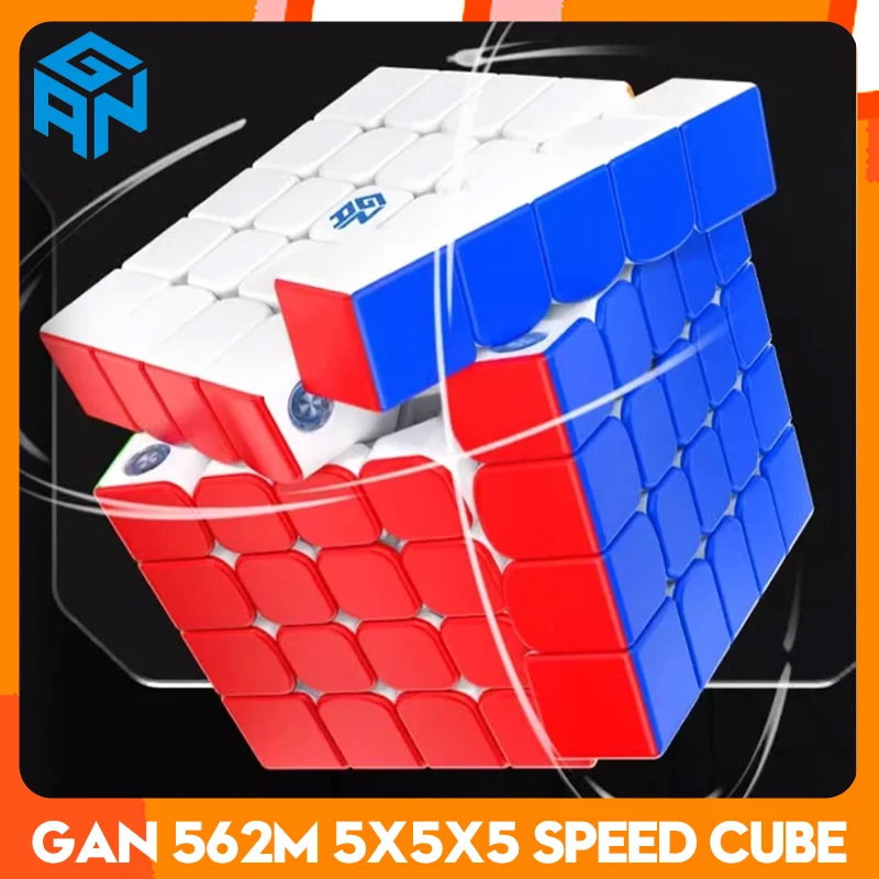 GAN-Magnetic Magic Speed Cube, Puzzle Cube, Stickerless, Fidget Toys profissionais, 5X5, 5X5