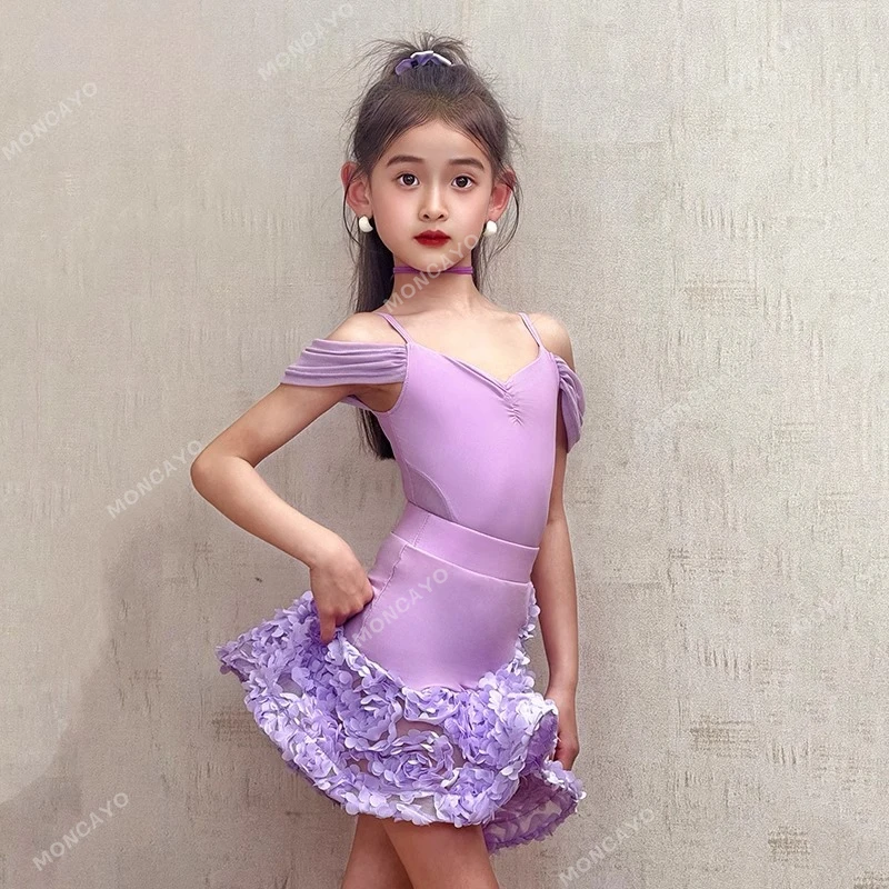 

Cha Cha Samba Tango Latin Dance Dress Girls Rumba Ballroom Dance Competition Dancing Dresses Dance Clothes Latin Practice Dress