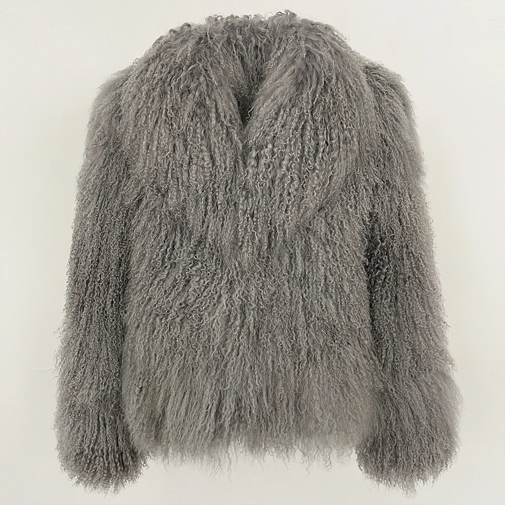 OFTBUY Natural Mongolia Sheep Fur Coat 2025 Winter Clothing Women Fashion Warm Thick Clothes Lady Elegant Real Fur Coat Female