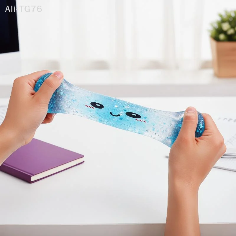 [P] Glitter Bun  Sensory Squeeze Balls With Cute Cartoon Smiling Face Dumpling Toy For Stress Relief Birthday Gifts