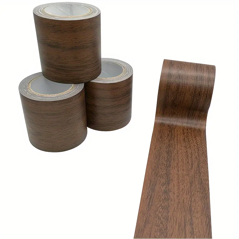 1pc Faux Wood Grain Tape Landscaping Furniture Floor Repair Tape High Adhesive Tape For Office