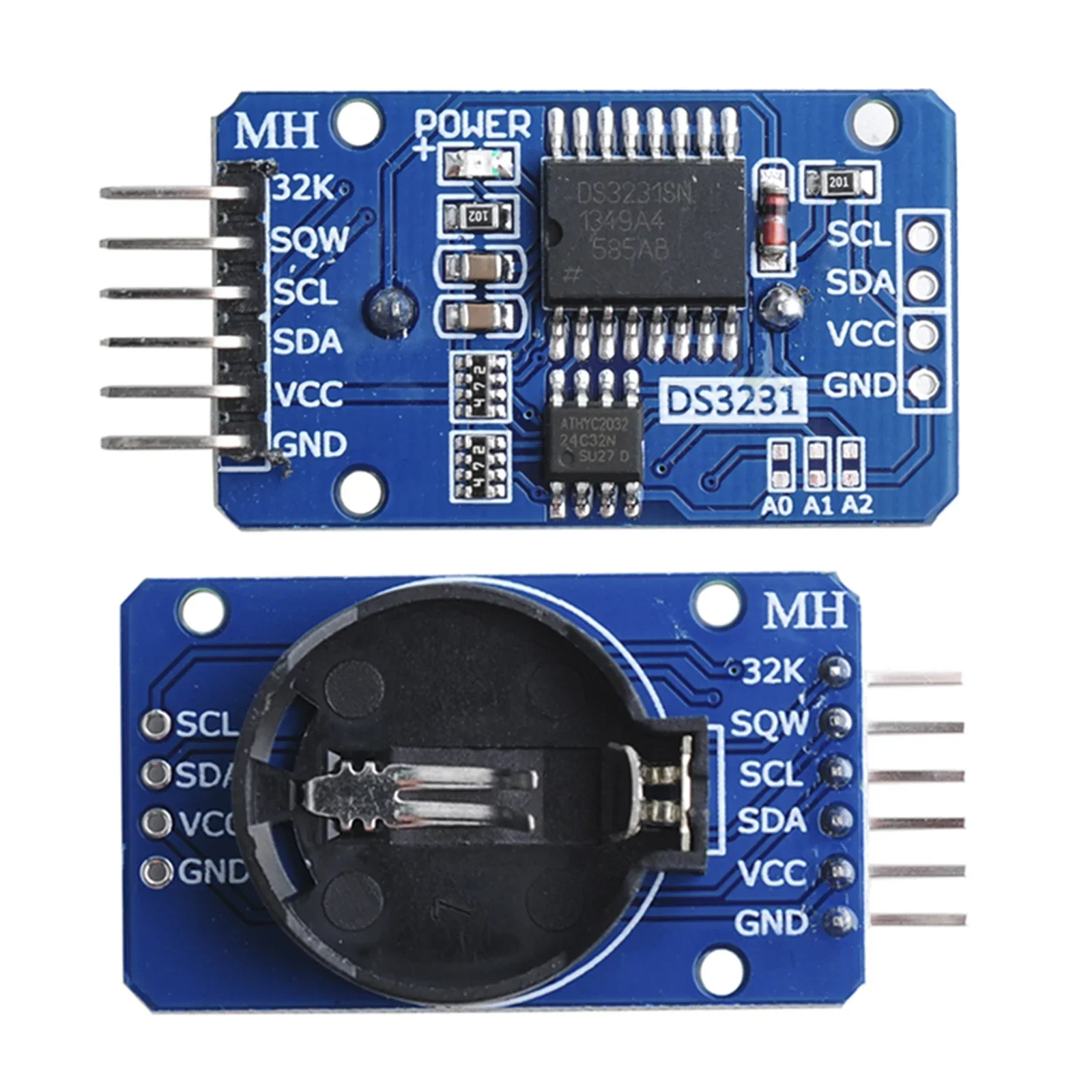 DS3231 RTC Module High-Precision I2C Clock Board (±2ppm) 3.3/5V Compatible for Arduino/Raspberry Pi (Battery Not Included)