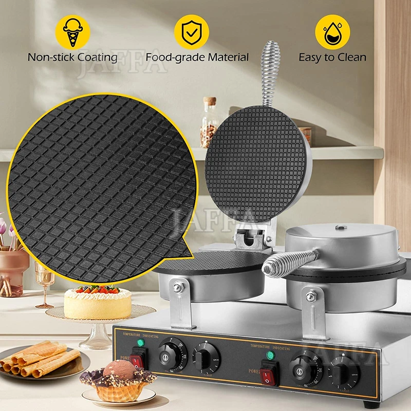 Double Headed Commercial Crispy Chicken Rolls Small Convenient Ice Cream Cone Machine Manufacturer