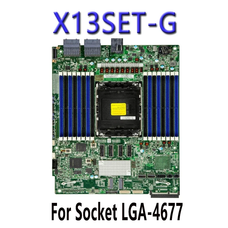 Supermicroマザーボード用のX13SET-G-Testedウェル,X13SET-G世代,lga4677,ピン,chatgpt c741プロセッサ,出荷前