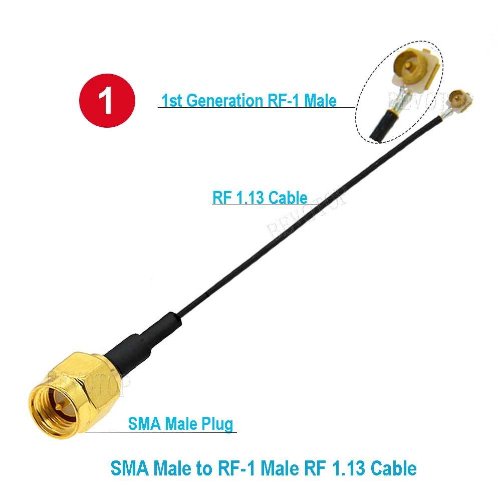 10PCS RF SMA to IPX Cable RP-SMA/SMA Female to u.FL/IPX-1 Male Plug Connector WIFI Antenna Jumper RG113 RF1.13 Pigtail