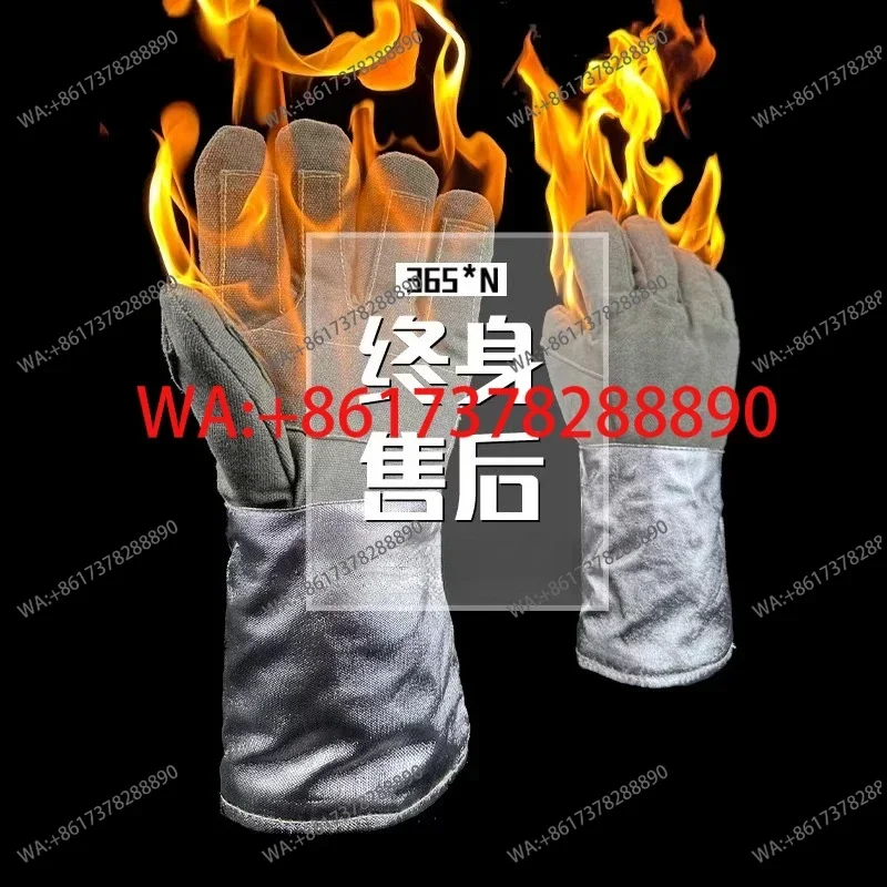 Industrial Grade Amberly Fireproof Gloves: 1000°C Heat Resistant, Insulated & Anti-scald